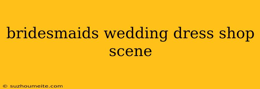 Bridesmaids Wedding Dress Shop Scene