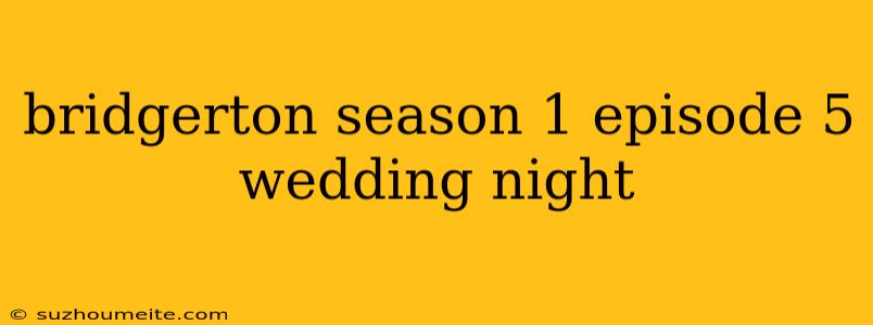 Bridgerton Season 1 Episode 5 Wedding Night