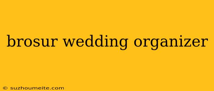 Brosur Wedding Organizer