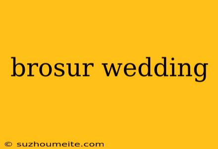 Brosur Wedding