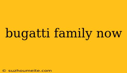 Bugatti Family Now